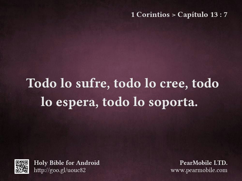 1 Corintios, Capítulo 13:7